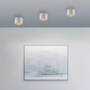 PURE LED-loftlampe til badeværelset Point, hvid, Ø 18 cm, metal, IP44