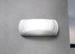 Francy udendørs væglampe, hvid/opal, GX53 CCT, frontal