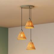 OSRAM hængelampe Decor Raffia, 3 lyskilder rund., Bast, natur