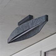 OSRAM LED-loftlampe Decor Flat Felt, grå, filt, 3.000 K