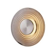 LED-væglampe Cleo, grå/nikkelfarvet, Ø 30 cm, glas