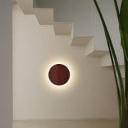 MARSET LED-væglampe Caramel, brun, Ø 38 cm, TRIAC, glas