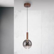 Paul Neuhaus LED-hængelampe Bowl, Ø 20 cm, brun/grå