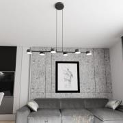 Loftspot, Megara, længde 80 cm, metal, 6 lyskilder.