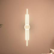 LED-loftlampe Tinka, lysegrå/brun, længde 98 cm