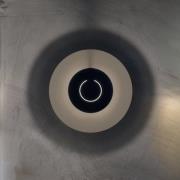 Knikerboker LED-væglampe DoppioZero, creme/grå, Ø 30 cm