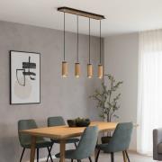 Bolivia pendellampe, træ, eg, 4 lyskilder, 75 cm, GU10
