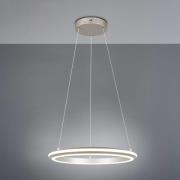 LED-pendellampe Amador, Ø 45 cm, nikkelfarvet, metal, CCT