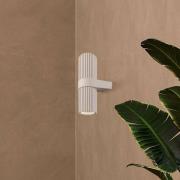 Væglampe DYNAMICS, hvid, højde 23 cm, metal, op/ned