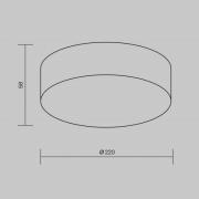 LED udendørs loftlampe Zon, hvid, Ø 22 cm, 3.000 K, metal