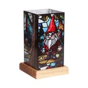 LED-bordlampe Art Light Zwerg, træfod, akryl, farvet