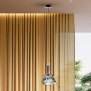 LED-hængelampe Scarlett, sølvfarvet, Ø 18 cm, glas