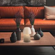 LED-bordlampe Brilo unplugged Cera, beige, højde 22 cm