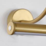 LED-akku-væglampe Vigo, guldfarvet, bredde 30 cm, metal