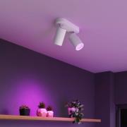 Calex Smart loftspot hvid længde 22 cm 2 lyskilder GU10-LED RGBW