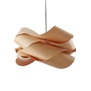LZF hængelampe, bøg/nikkelfarvet, Ø 46 cm, træ