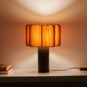 LZF bordlampe Kactos, kirsebærtræsfarvet/sort, højde 52 cm