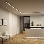 Paulmann LED-lysliste Linion, krom, 90° hjørne, 3.000 K