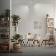 Loftspot Tapp, beige, længde 28 cm, 2 lyskilder, metal GU10