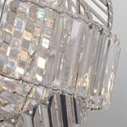 Pendellampe Eldoria, transparent, akryl, Ø 41 cm, E27