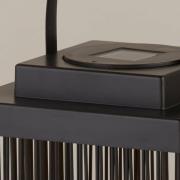 Solar-LED-terrasselampe Sophelia, 26 cm, sort, rattan