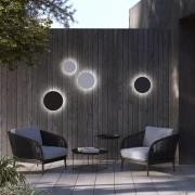 LED-væglampe Aria M, sand, aluminium, Ø 18 cm