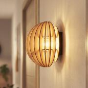 Væglampe Clay, Ø 23 cm, birkfiner, plan, E27