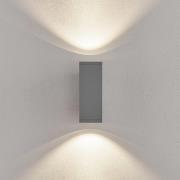 udendørs LED-væglampe ShoreLine Pro Square op/ned, lysegrå