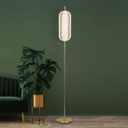 Capsule LED-gulvlampe, messingfarvet, jern, akryl