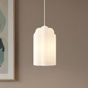 Lucande hængelampe Lunja, hvid, glas, 1 lyskilde, E27