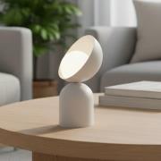 Bordlampe Boto LN1, beige, stål/glas, højde 31 cm, G9