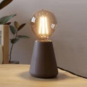 Asby bordlampe, mørkt træ, højde 10 cm, træ