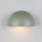 Udendørs væglampe MAAS, grøn, bredde 27 cm, metal, IP44