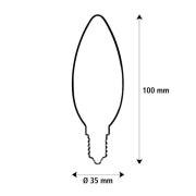 Segula LED Fire Flame Line E14 0,2W stearinlys røggrå 1.800 K