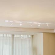 Skinnesystem 48 V Lumaro, spots, 5 lyskilder, hvid, Ø7cm, dæmpbar