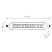 LED-væglampe ESPADA, poleret krom Bredde 70 cm Metal IP44