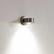 Lindby væglampe Jyla, nikkel, fatning nederst