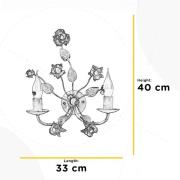 Carolina væglampe, elfenbensfarvet, 2 lyskilder, jern