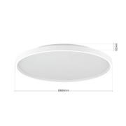 LED-loftslampe MASCA, hvid, Ø 60 cm, CCT, metal, dæmpbar