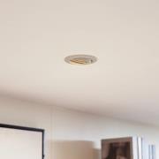 PRIOS forsænket loftlampe Fibur, beige, zink, Ø 8,2 cm, 3 stk.