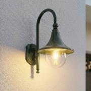 Lindby udendørs væglampe Daphne, grøn, metal, E27, IP44