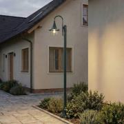 Lindby udendørslampe Daphne, 220 cm, grøn, metal, E27