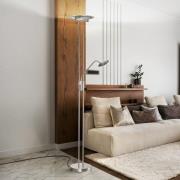 LED-gulvlampe Tallri, nikkel Højde 180 cm 2 lyskilder CCT Touchdim