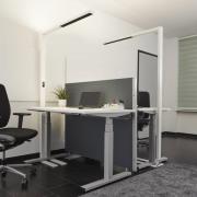 Arcchio LED-gulvlampe til kontor Jolinda, hvid, metal, sensor