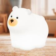 LED-akkulampe Knut, hvid, længde 12 cm, silikone