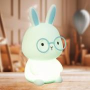 LED-akkulampe Felix, blå, højde 13 cm, silikone