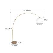 Bue-gulvlampe Sparkled Light bronze/hvid 240 cm plast
