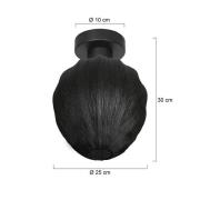 Loftlampe Bloeba, sort, Ø 25 cm, linned/metal