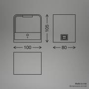 LED-væglampe Barro, beige, bredde 8 cm, metal, sensor