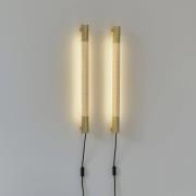 GEJST væglampe Radent stik, messing, højde 70 cm, G13 LED